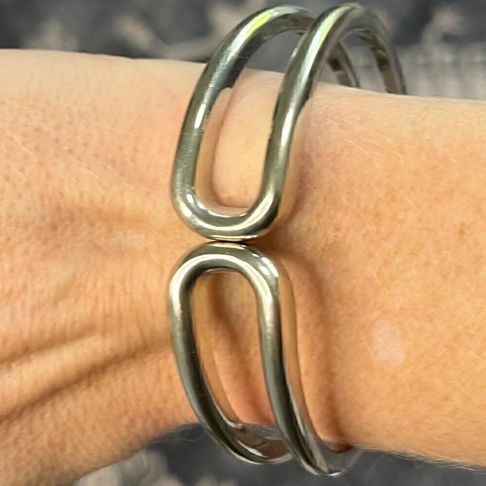 Silver Hinge Bracelet EUC